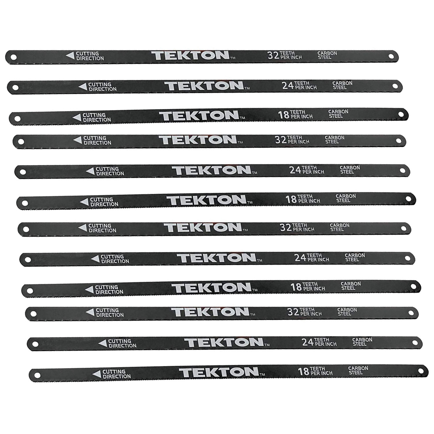 12 Piece 12 inch Hacksaw Blade Set Universal Replacement Blades for 12